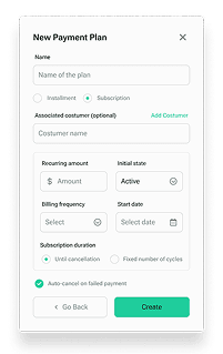 New Payment Plans